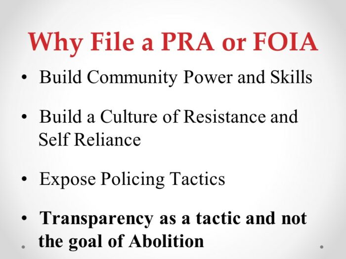 Why file a PRA or FOIA?