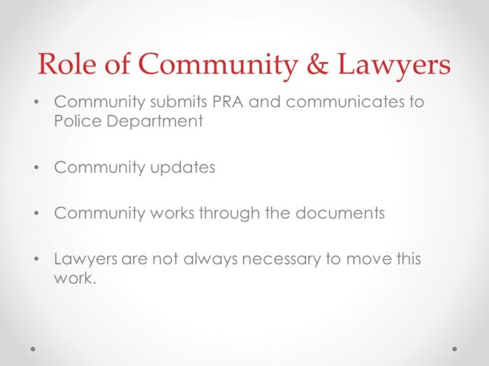 Role of community & lawyers